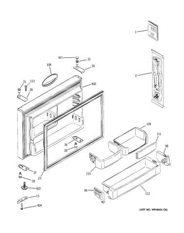 Freezer door