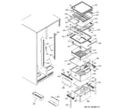 GE PSG22SIPHFBS fresh food shelves diagram