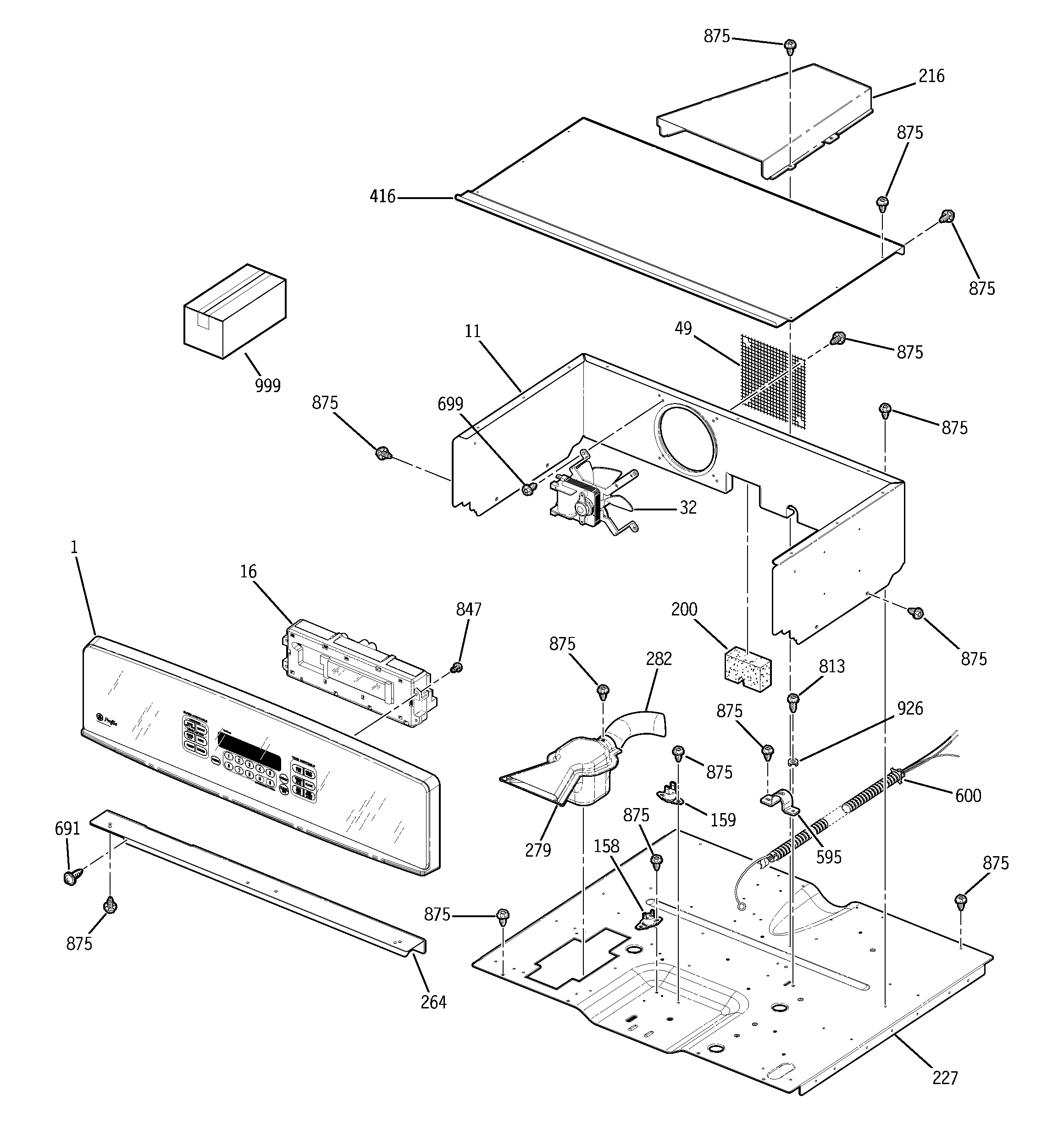 CONTROL PANEL & COOKTOP