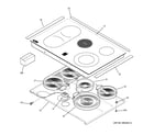 GE JD968SF1SS cooktop diagram