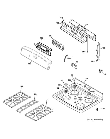 Control panel & cooktop