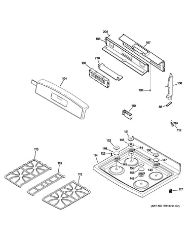 Control panel & cooktop