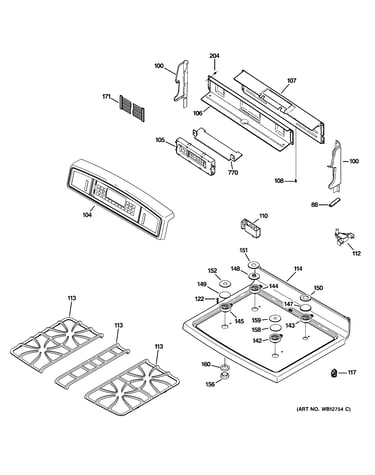 Control panel & cooktop