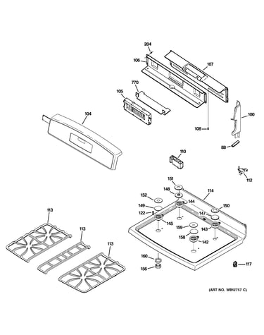 Control panel & cooktop