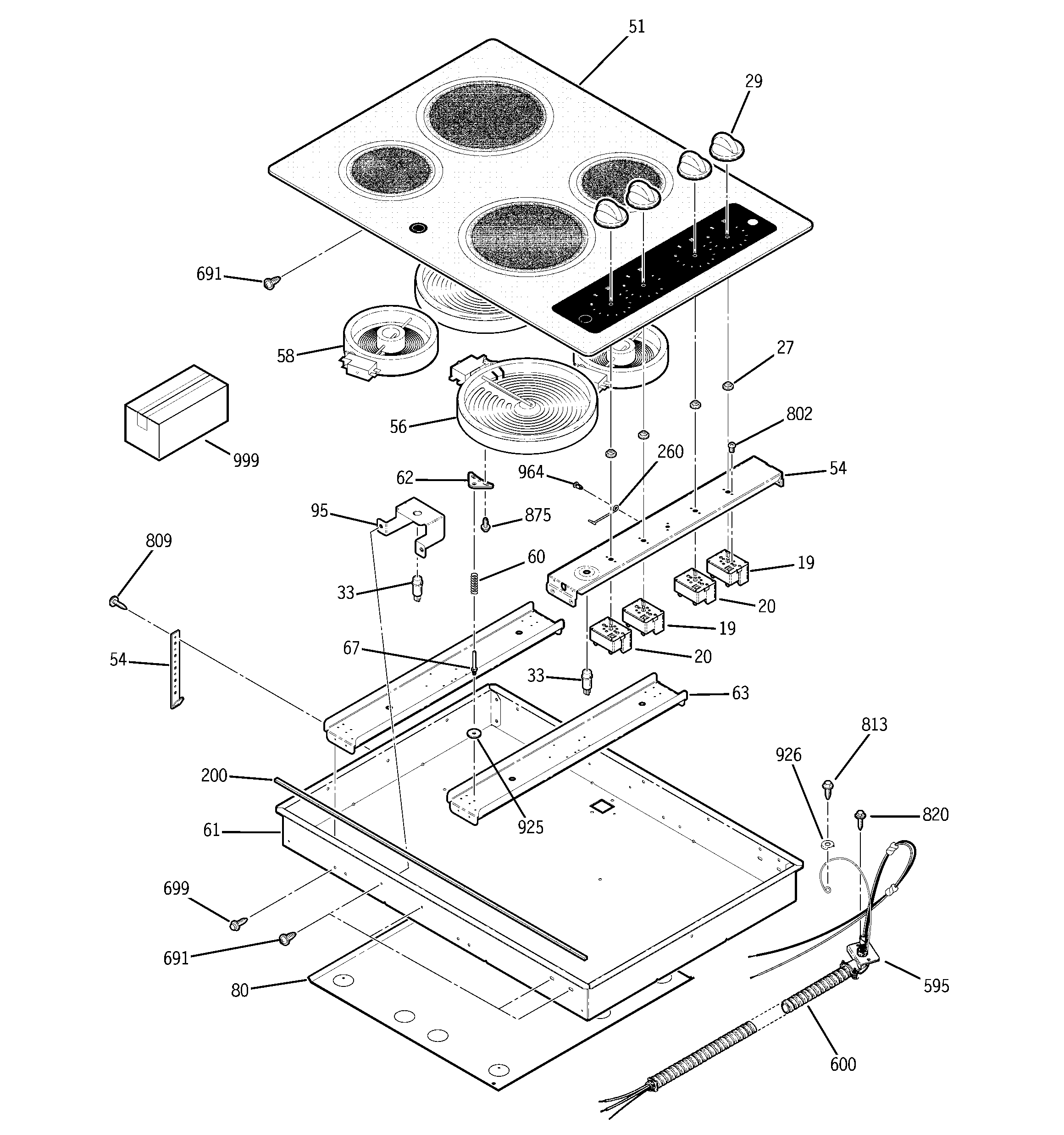 CONTROL PANEL & COOKTOP