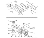 GE DLSR483EE0CC backsplash, blower & motor assembly diagram