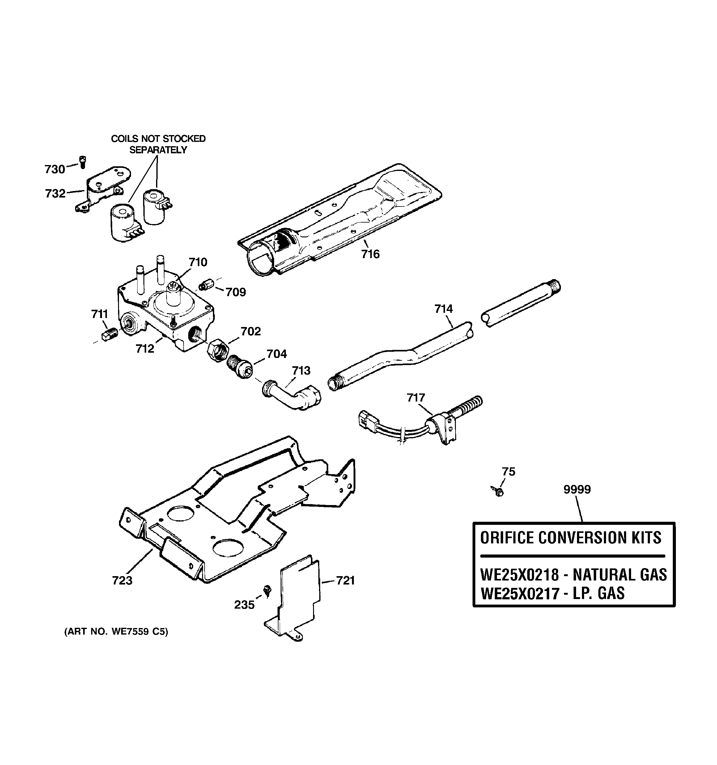 Gas valve & burner assembly