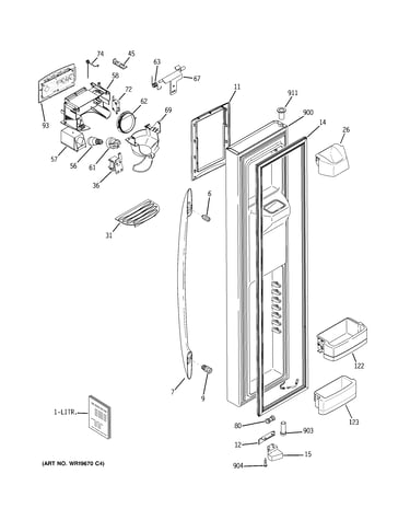 Freezer door