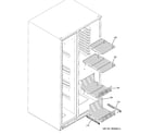 GE PSS23LSSASS freezer shelves diagram