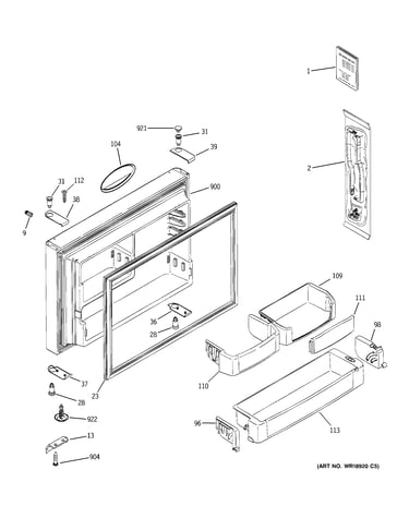 Freezer door