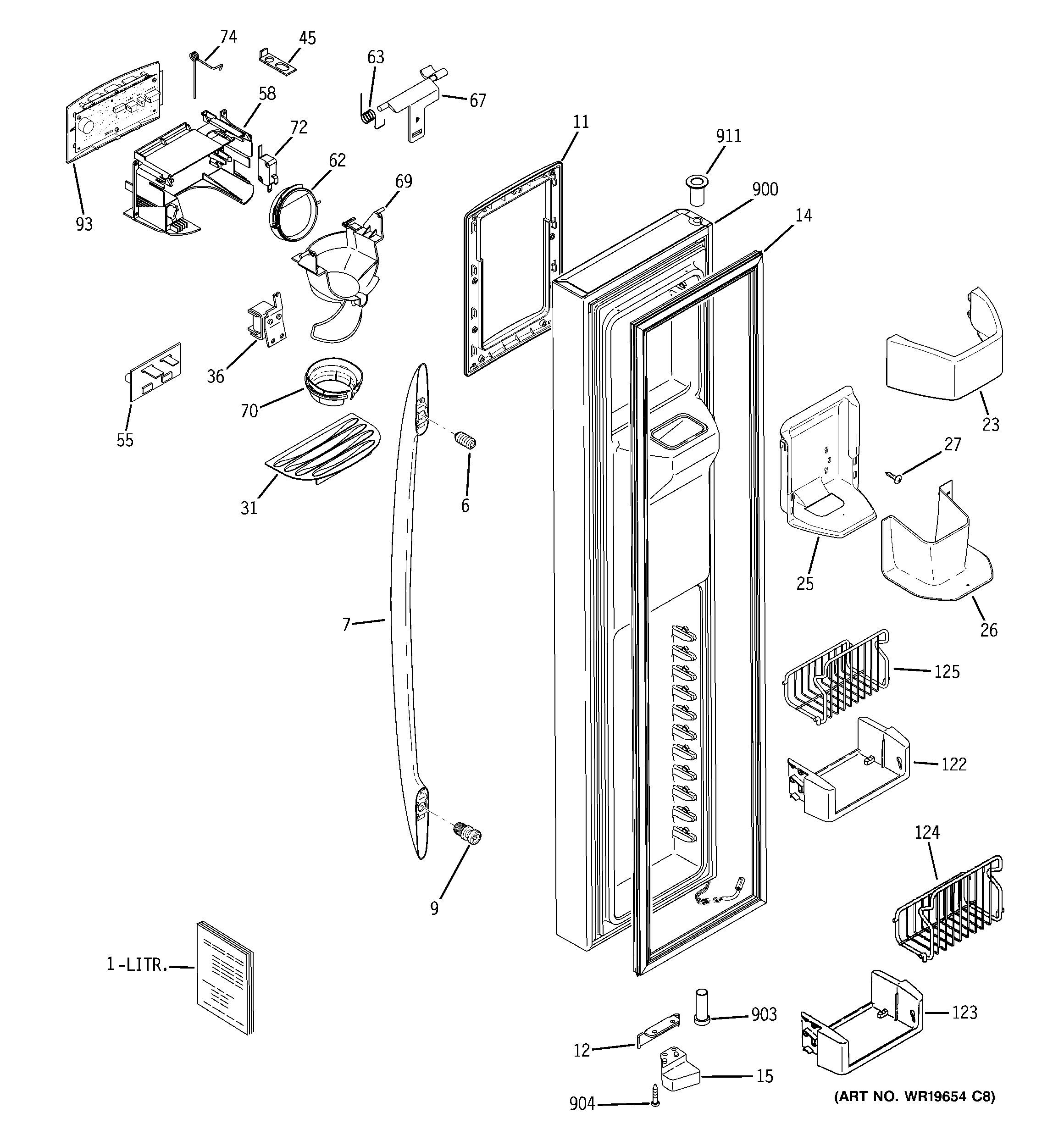 Freezer door
