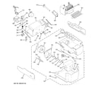 GE PSH23PSRCSV ice maker & dispenser diagram