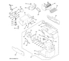GE PSS23NGSAWW ice maker & dispenser diagram