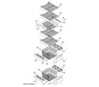 GE ZIS480NRD freezer shelves diagram