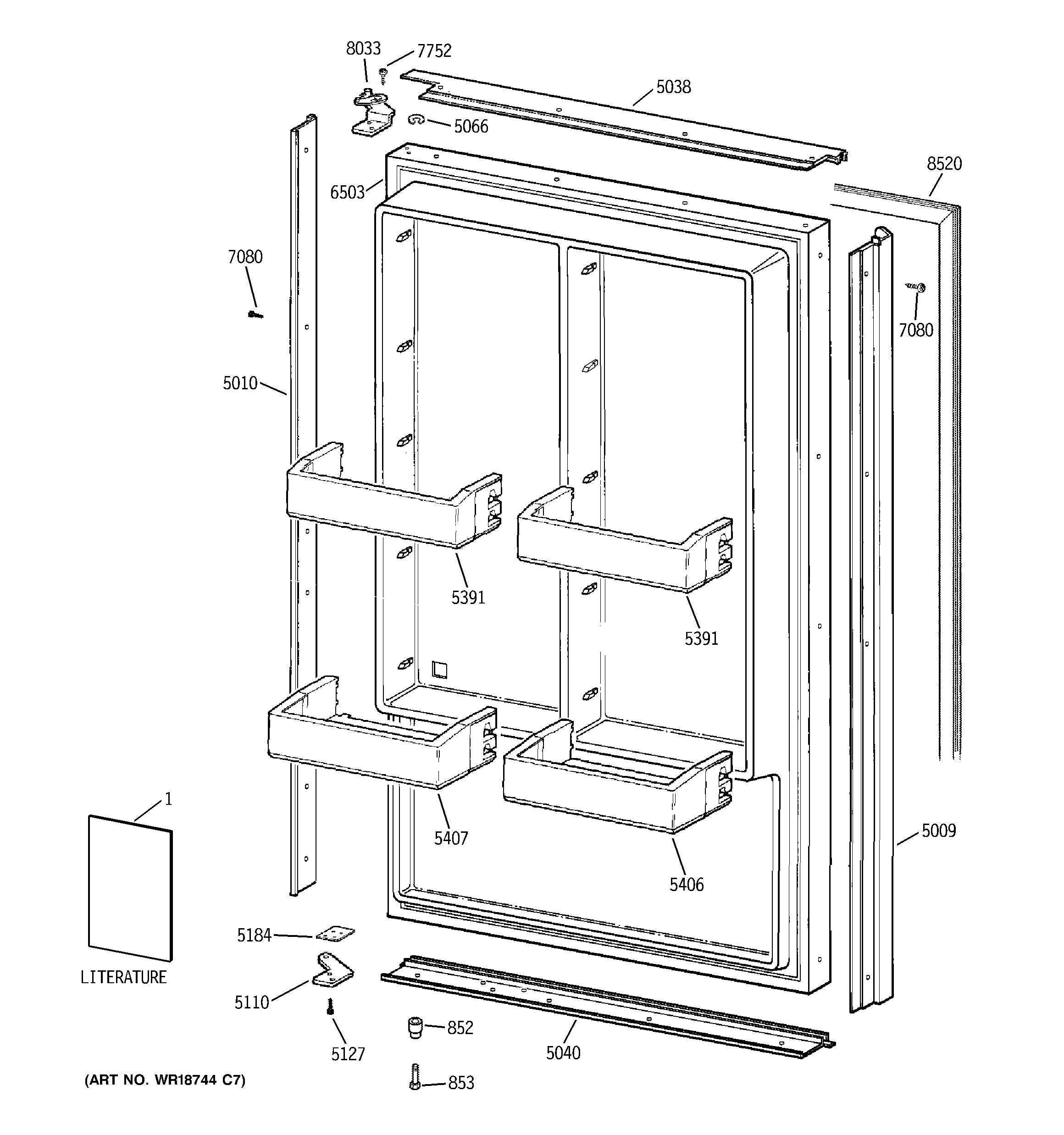 Freezer door