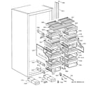 GE ZIF36NMCRH shelves & drawers diagram