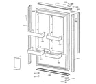 GE ZIF36NMELH freezer door diagram