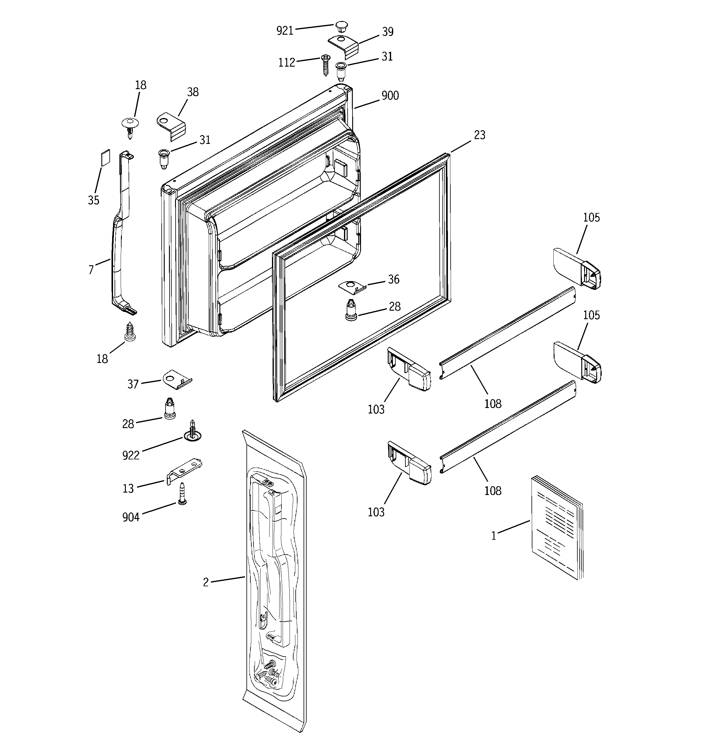 Freezer door
