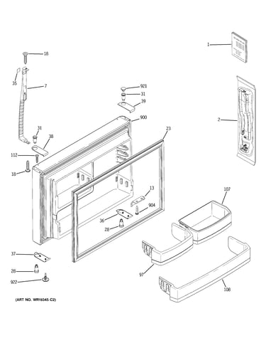 Freezer door