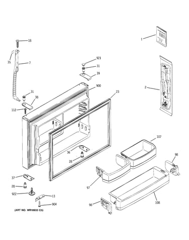 Freezer door