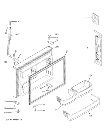 Freezer door
