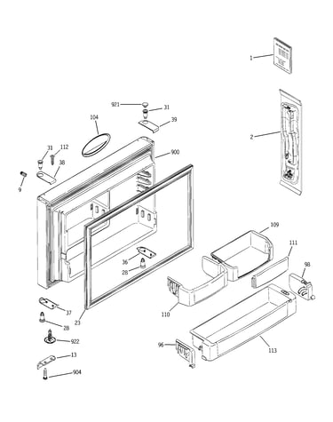 Freezer door