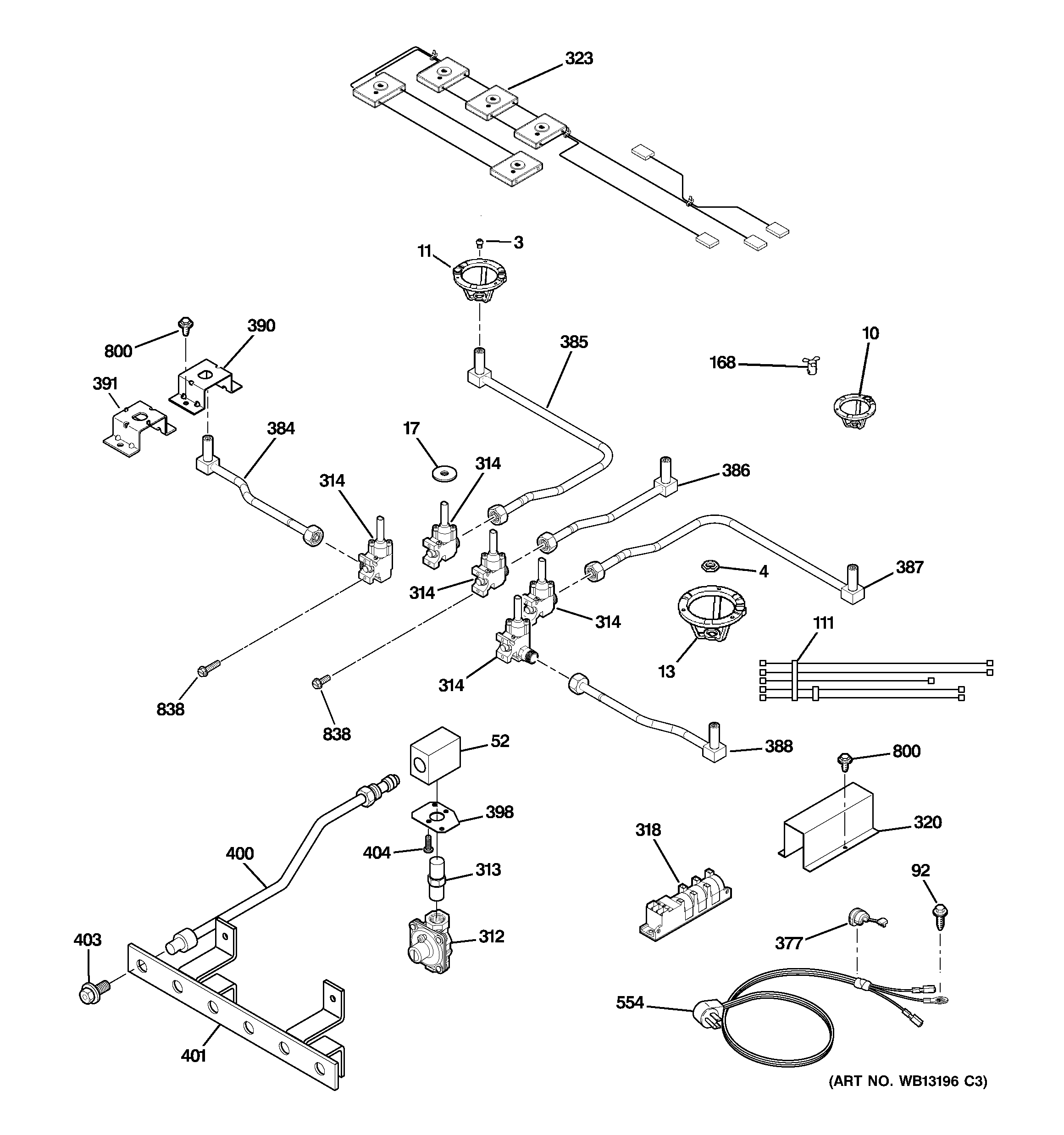 Gas & burner parts