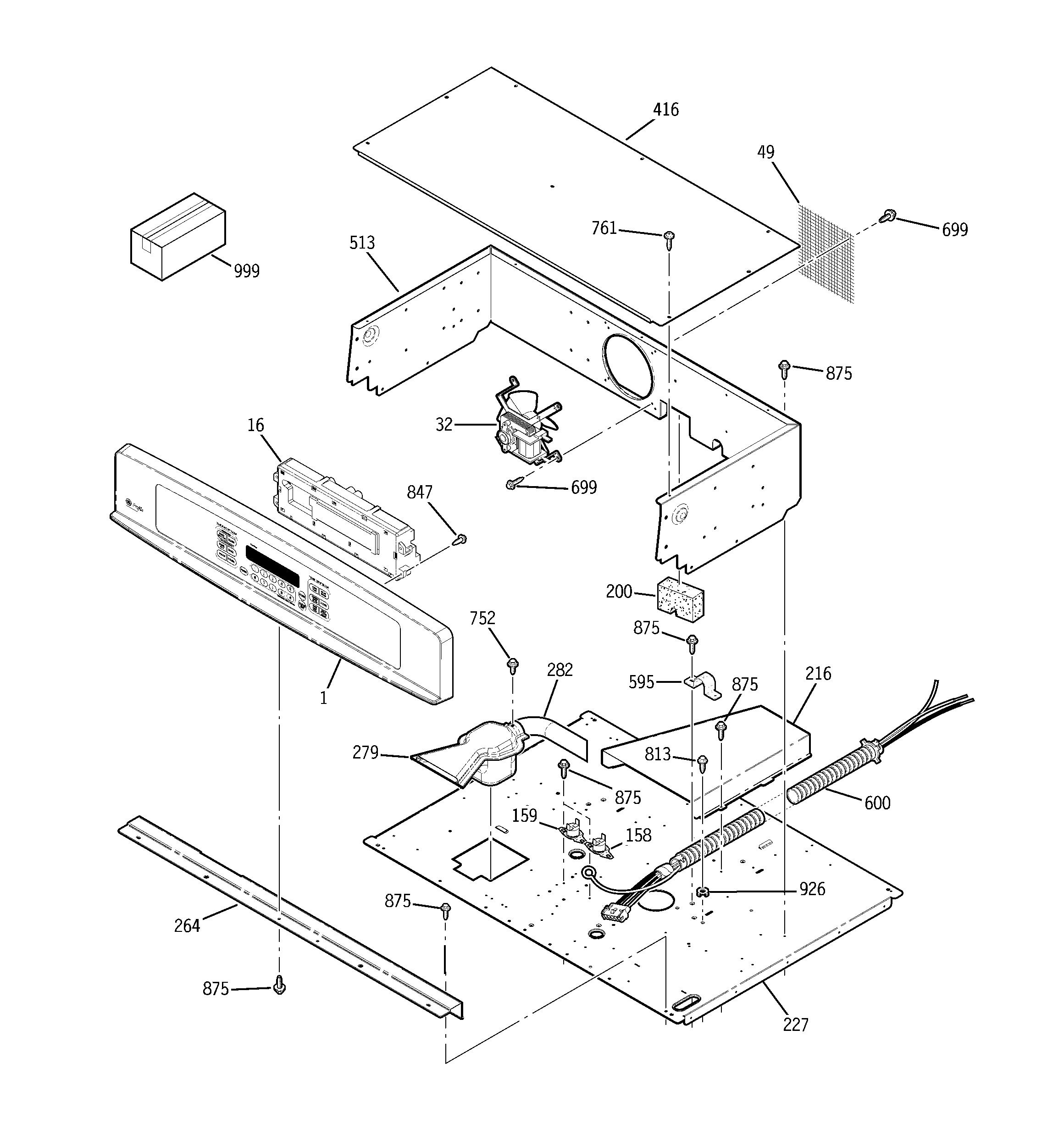 CONTROL PANEL & COOKTOP