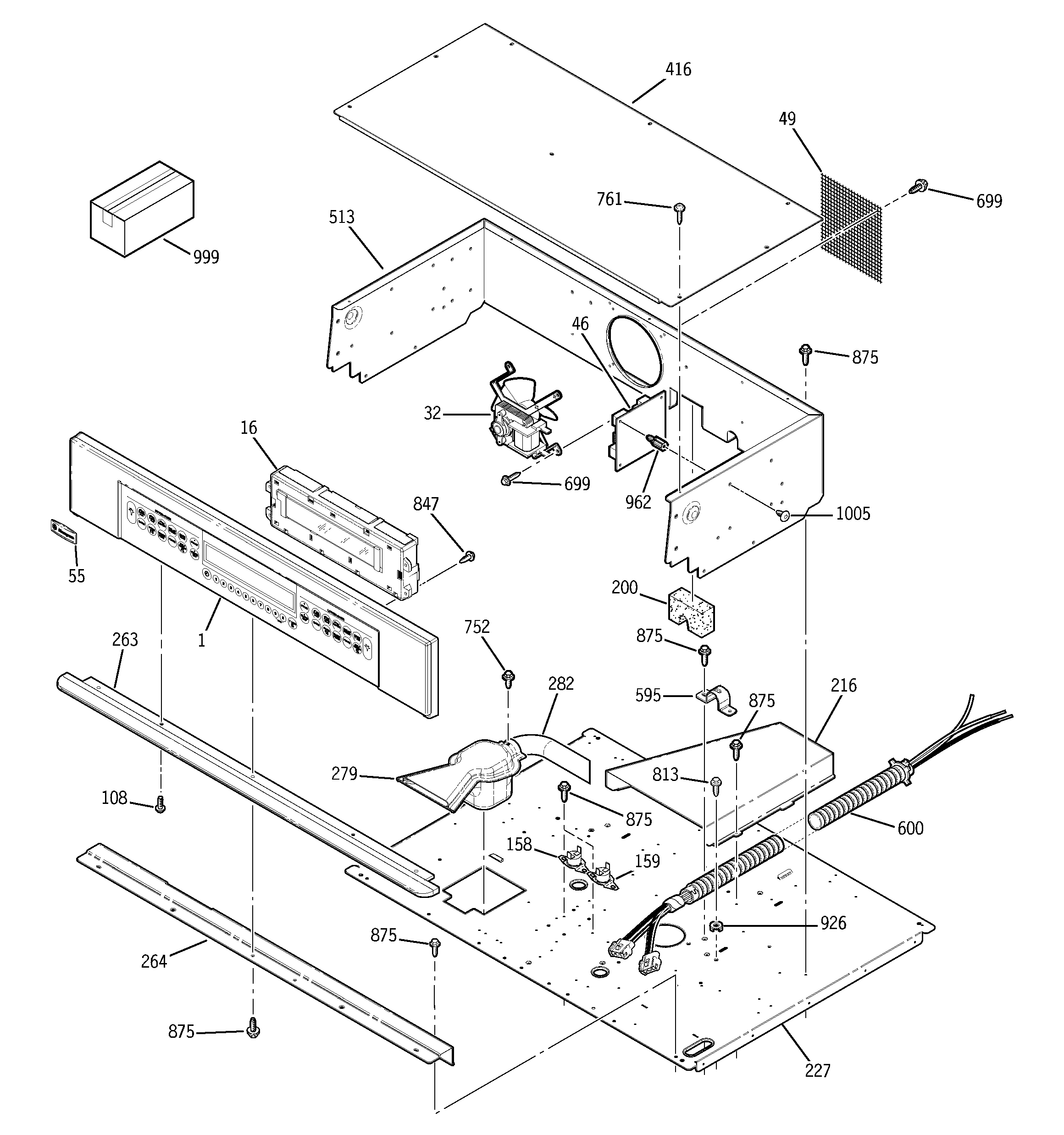 CONTROL PANEL & COOKTOP