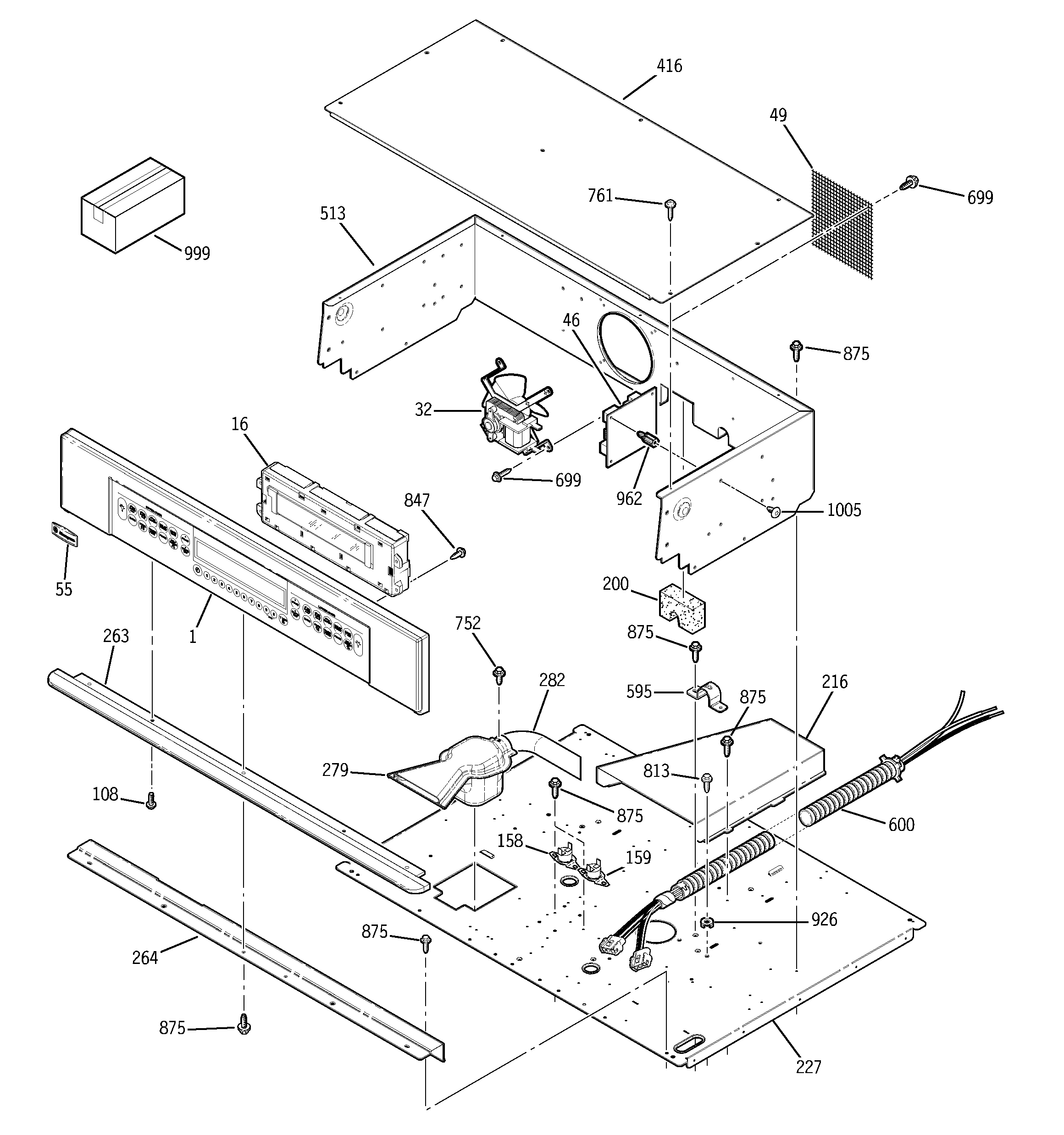 CONTROL PANEL & COOKTOP