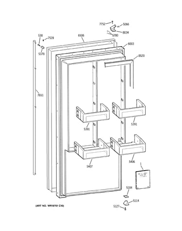 Freezer door