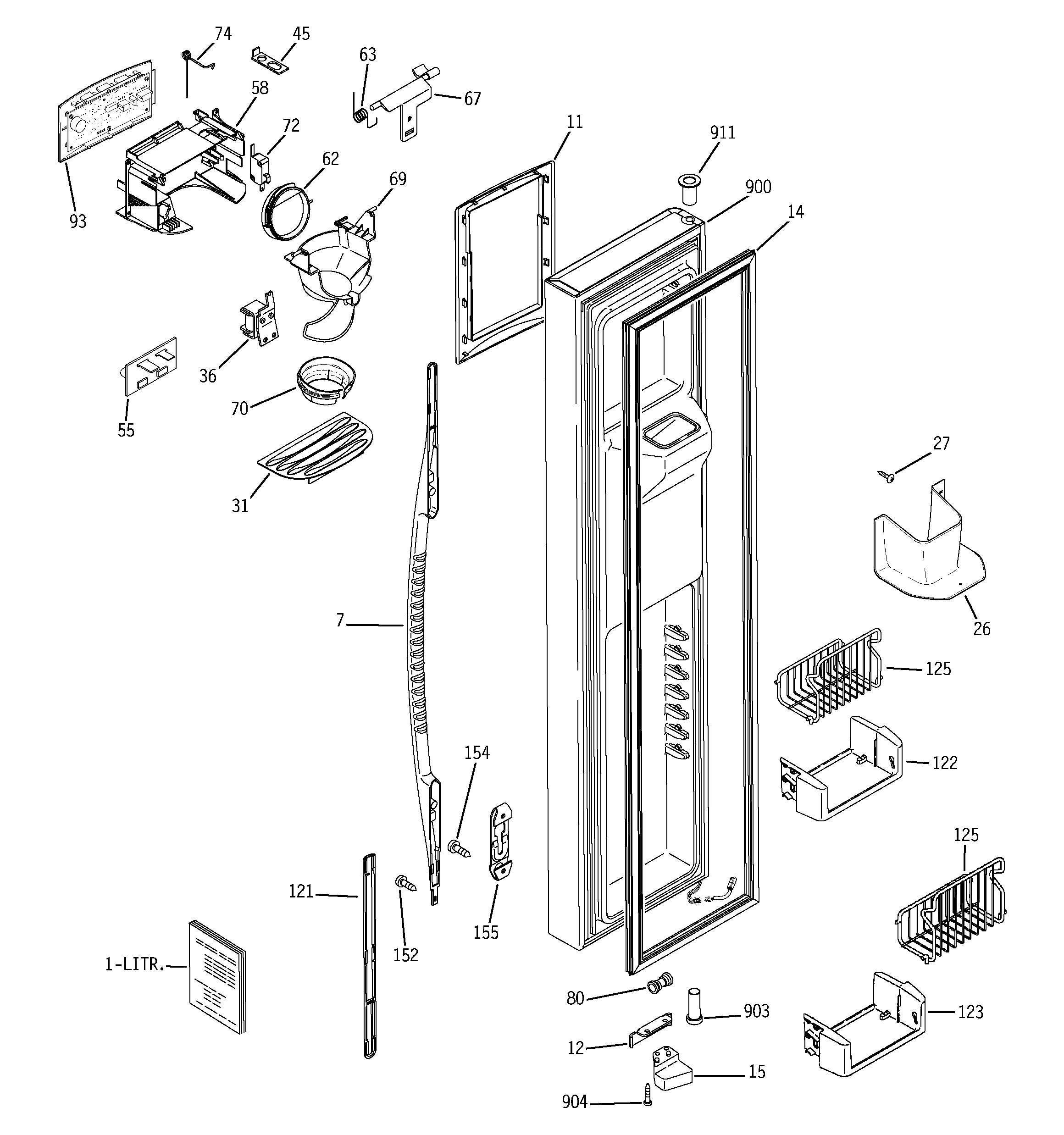 Freezer door