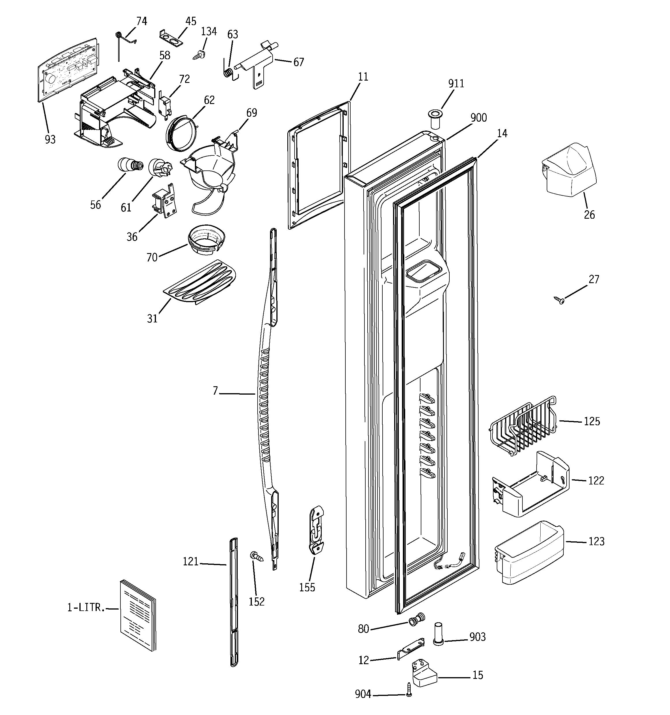 Freezer door