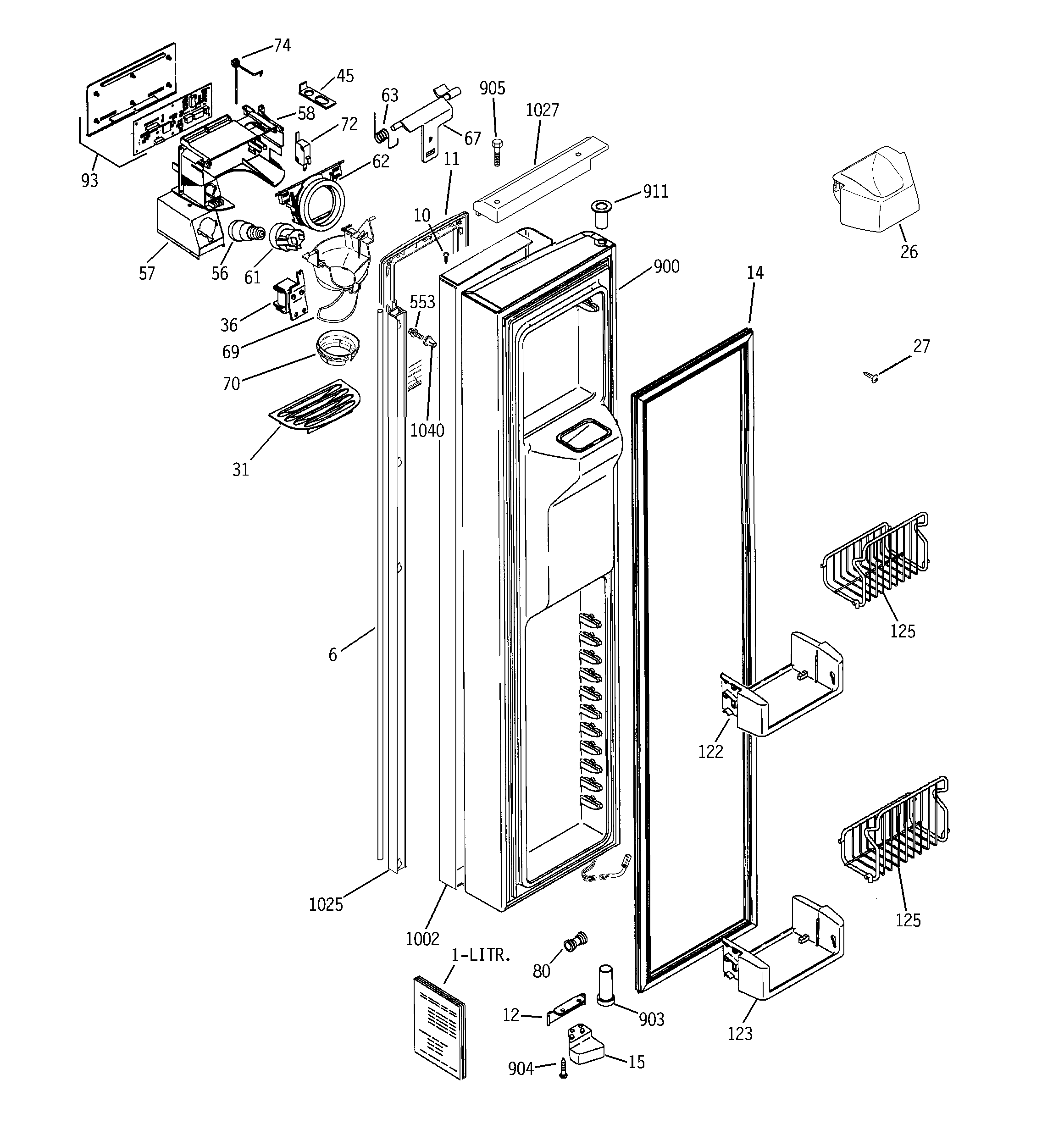 Freezer door