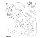 GE GSF25XGRDBB ice maker & dispenser diagram