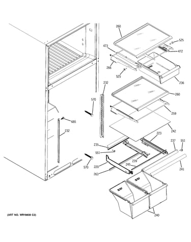 Fresh food shelves