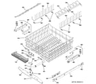 GE PDW8700J10WW upper rack assembly diagram