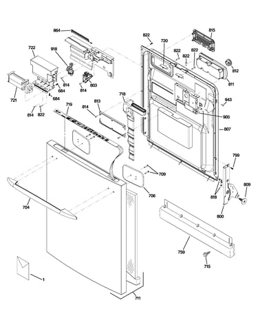 Escutcheon & door assembly