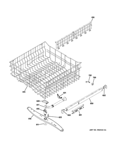 Upper rack assembly