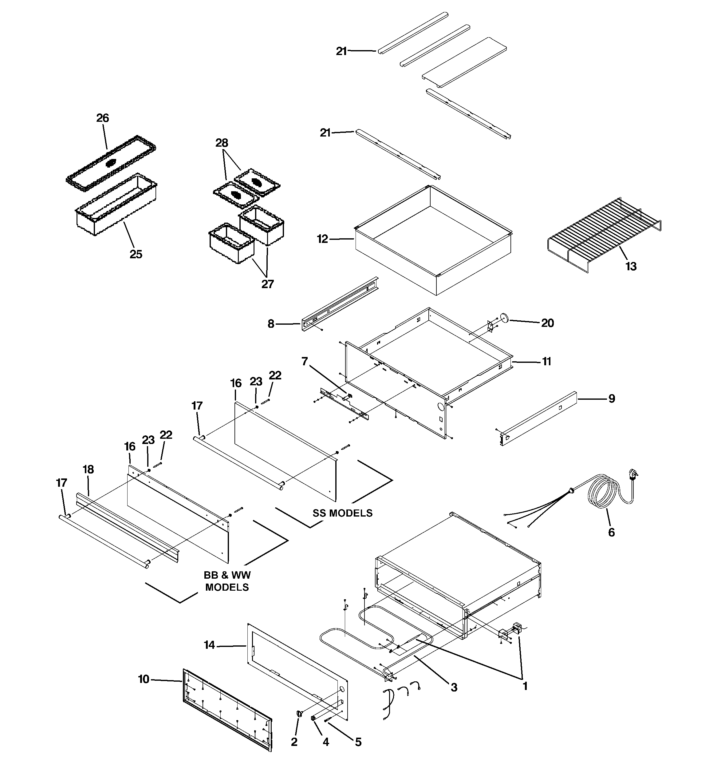 WARMING DRAWER ASSEMBLY