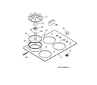 GE JGP336BED1BB cooktop diagram