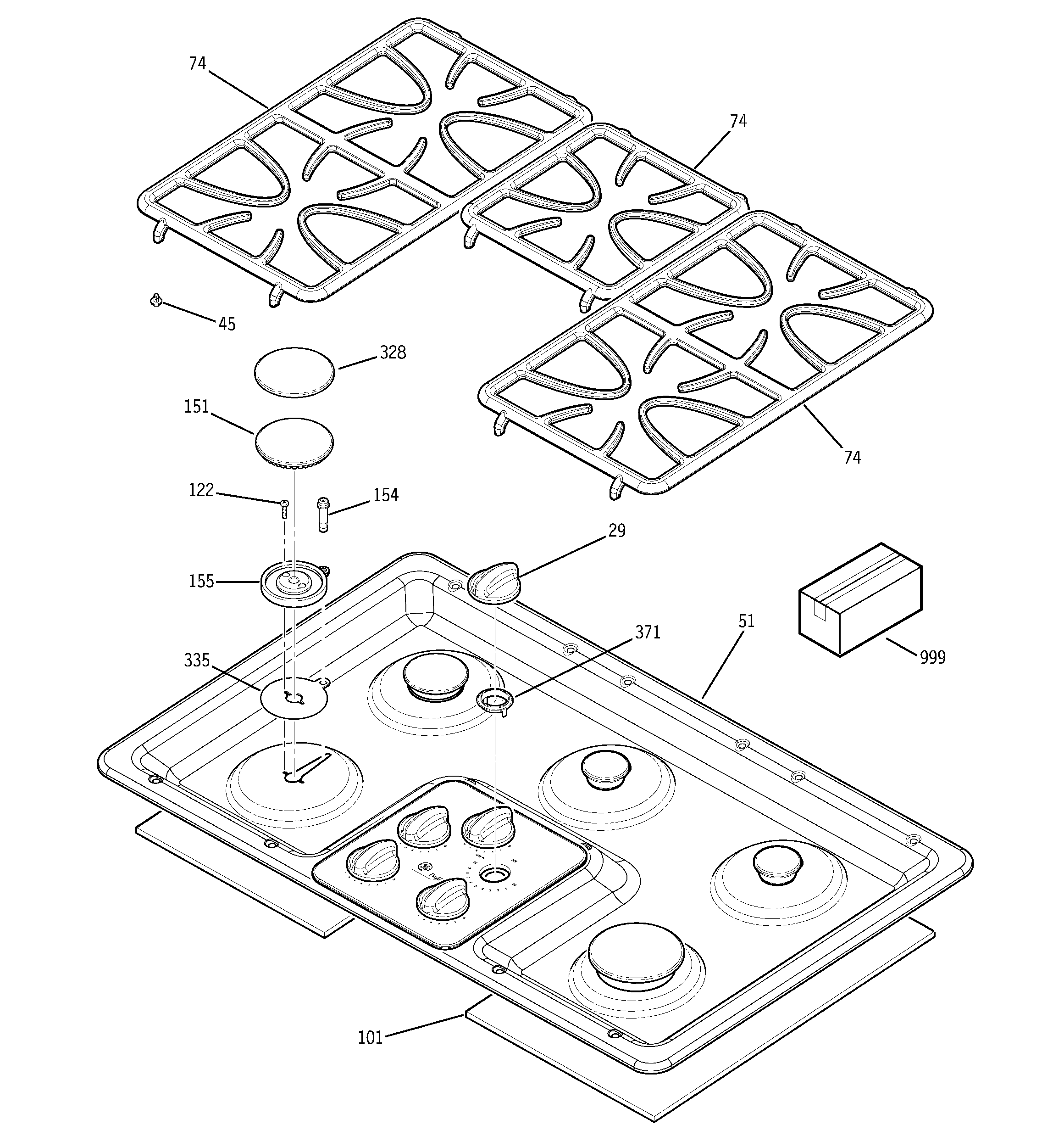Control panel & cooktop