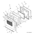 GE JBP84CH3CC door diagram