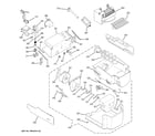 GE ESF25LGRDBB ice maker & dispenser diagram