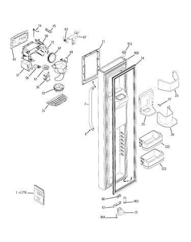 Freezer door