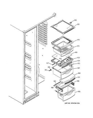 Fresh food shelves