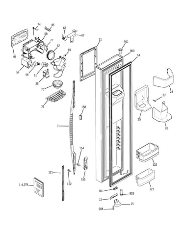 Freezer door