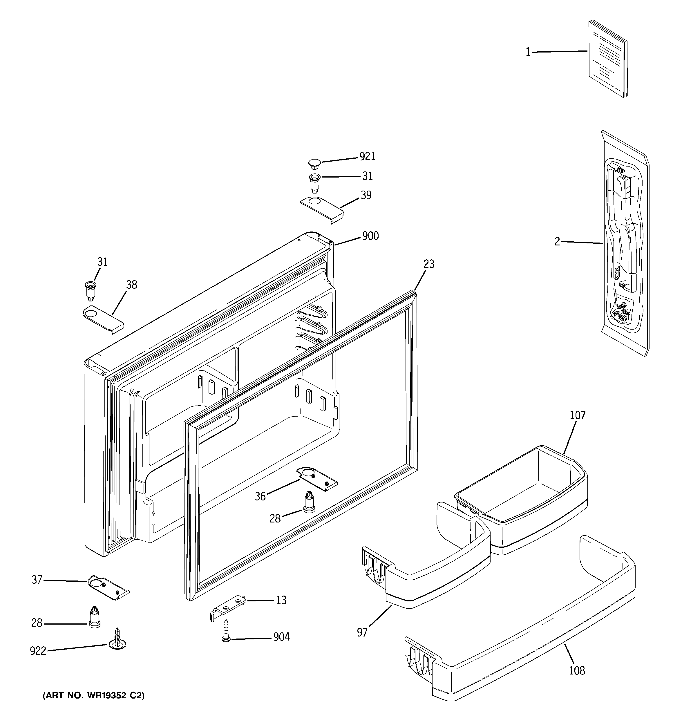 Freezer door