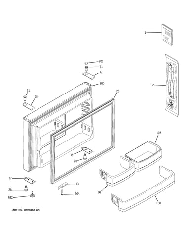 Freezer door