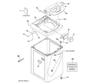 GE WSKS3040E0WW top & cabinet parts diagram